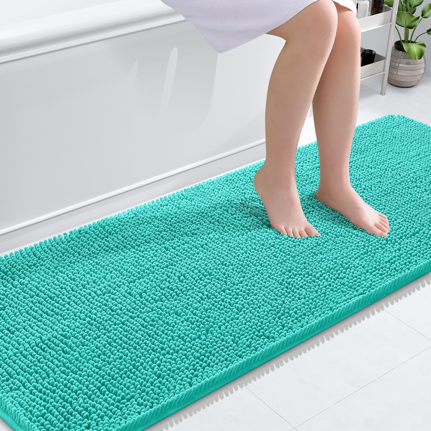 Extra Soft Absorbent Chenille Bath Rugs, Rubber Backing Quick Dry Bathroom Rugs - Picture 214 of 293