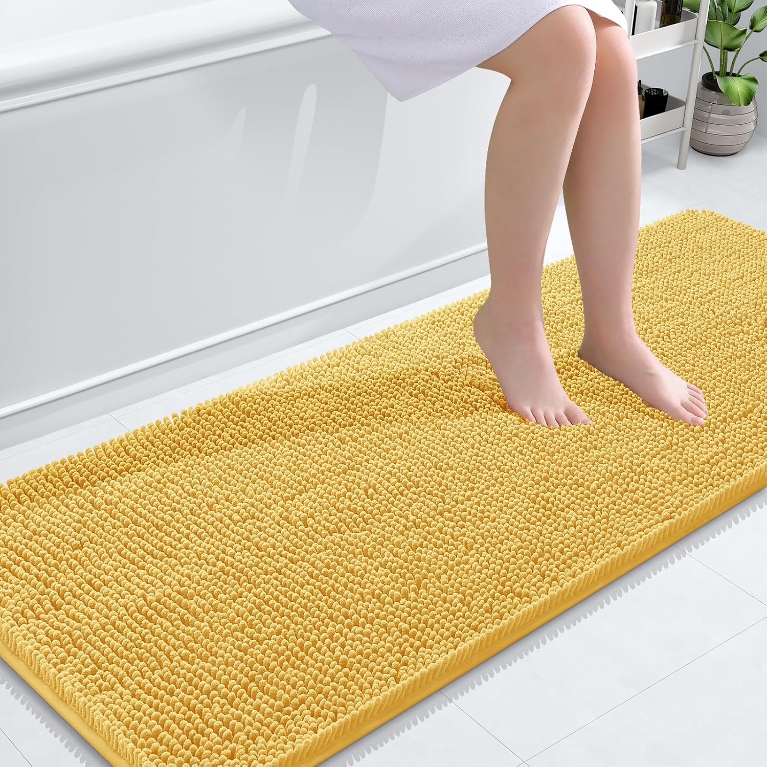 Extra Soft Absorbent Chenille Bath Rugs, Rubber Backing Quick Dry Bathroom Rugs - Picture 224 of 293