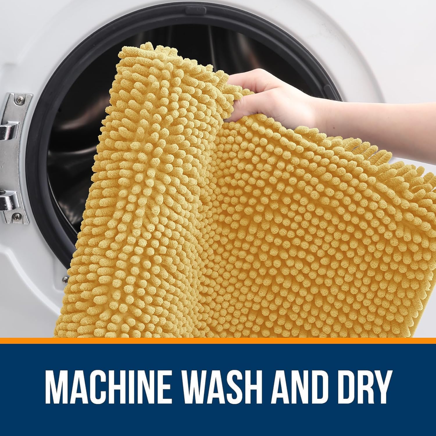 Extra Soft Absorbent Chenille Bath Rugs, Rubber Backing Quick Dry Bathroom Rugs - Picture 228 of 293