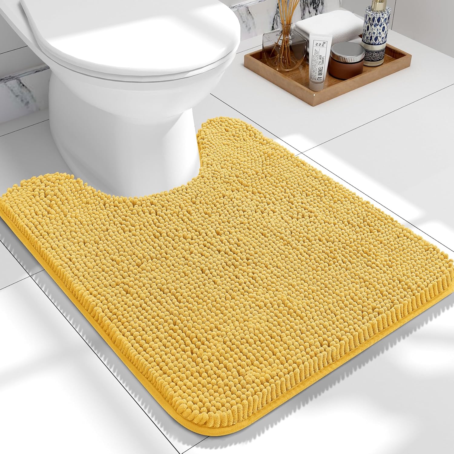 Extra Soft Absorbent Chenille Bath Rugs, Rubber Backing Quick Dry Bathroom Rugs - Picture 232 of 293