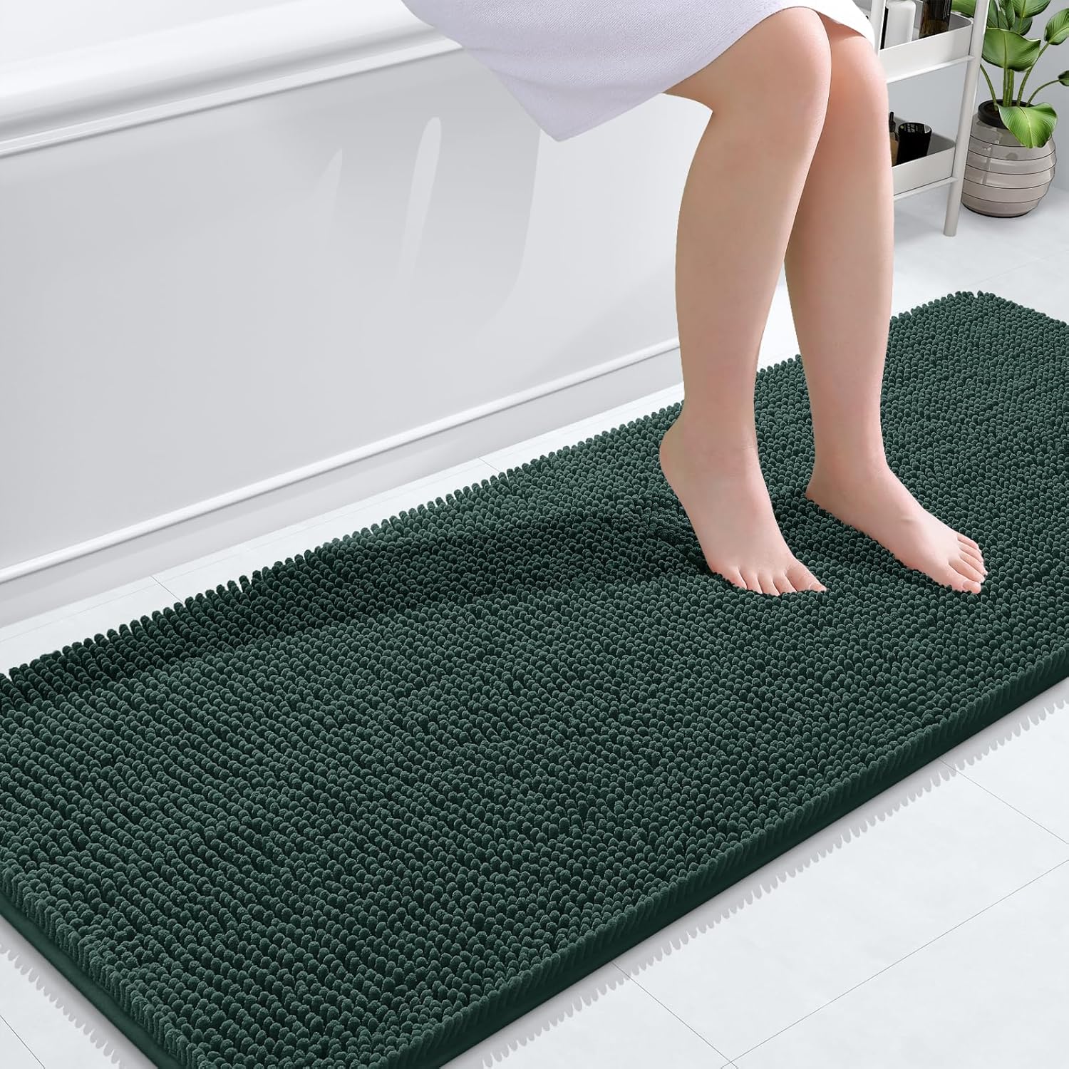 Extra Soft Absorbent Chenille Bath Rugs, Rubber Backing Quick Dry Bathroom Rugs - Picture 233 of 293