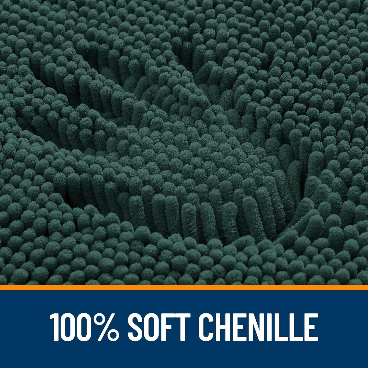 Extra Soft Absorbent Chenille Bath Rugs, Rubber Backing Quick Dry Bathroom Rugs - Picture 235 of 293