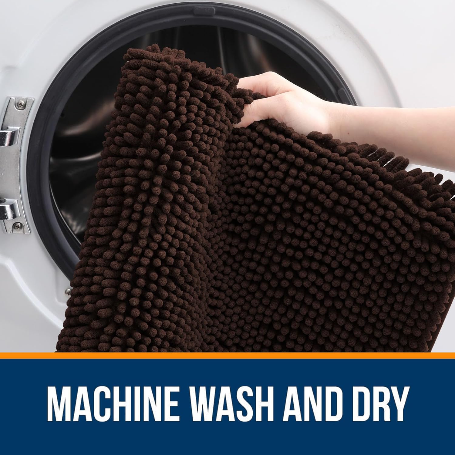 Extra Soft Absorbent Chenille Bath Rugs, Rubber Backing Quick Dry Bathroom Rugs - Picture 246 of 293