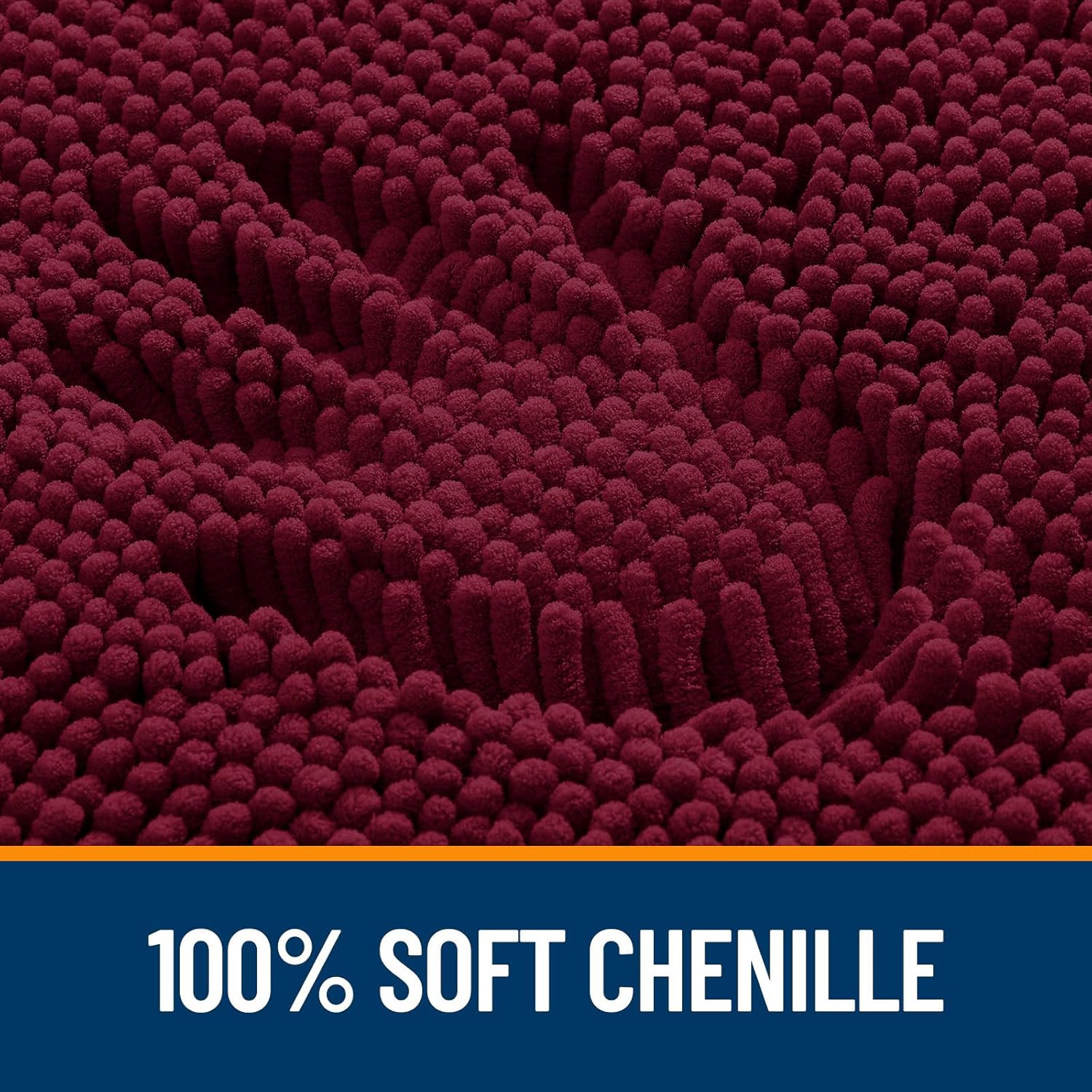 Extra Soft Absorbent Chenille Bath Rugs, Rubber Backing Quick Dry Bathroom Rugs - Picture 253 of 293