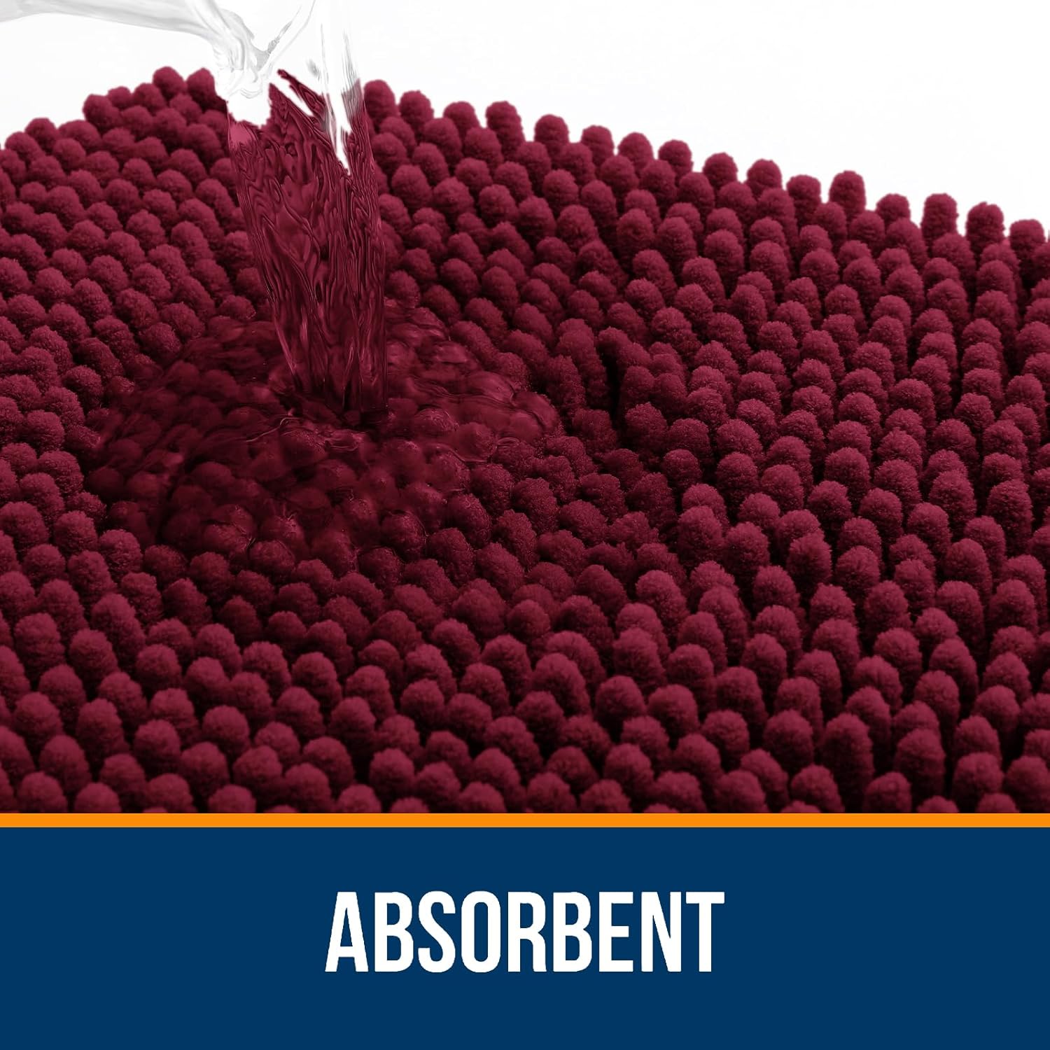 Extra Soft Absorbent Chenille Bath Rugs, Rubber Backing Quick Dry Bathroom Rugs - Picture 254 of 293