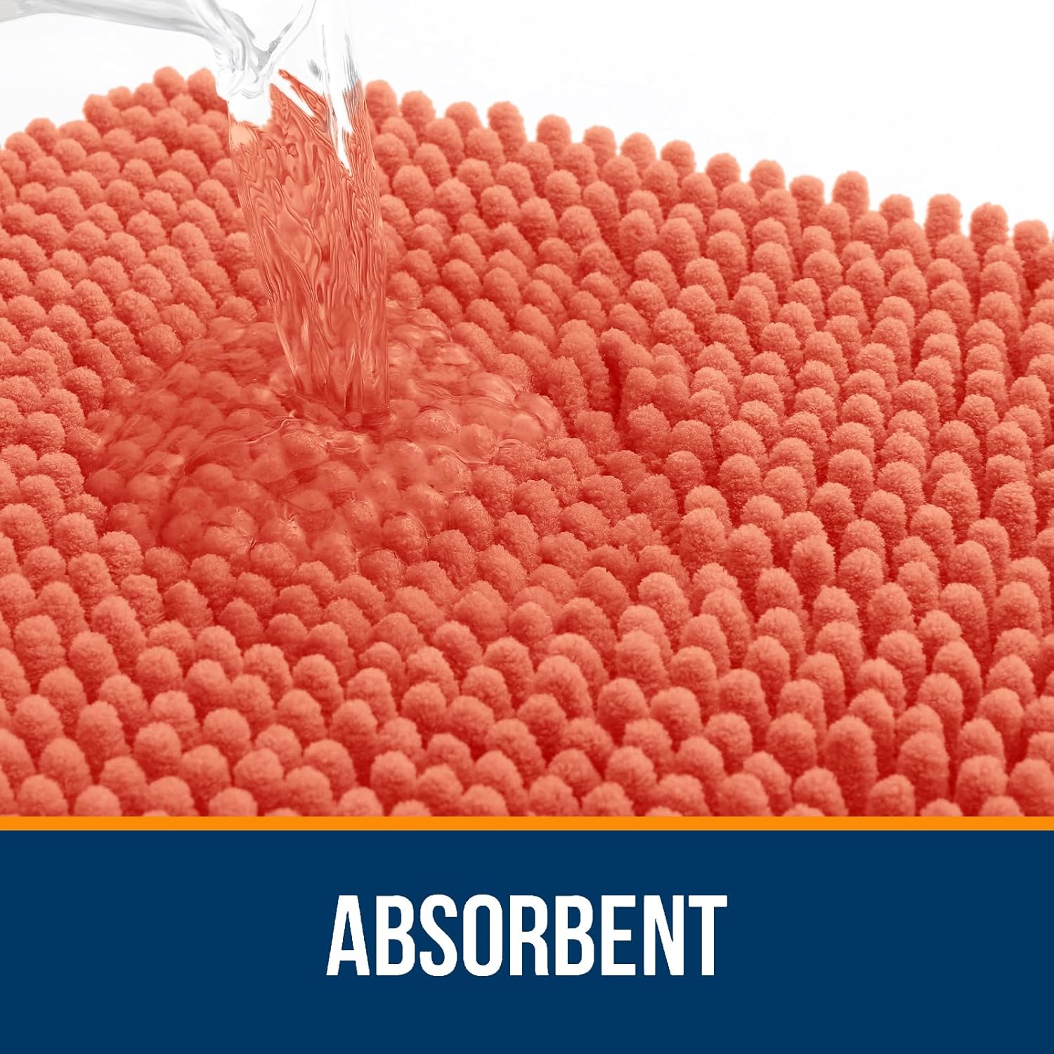 Extra Soft Absorbent Chenille Bath Rugs, Rubber Backing Quick Dry Bathroom Rugs - Picture 263 of 293