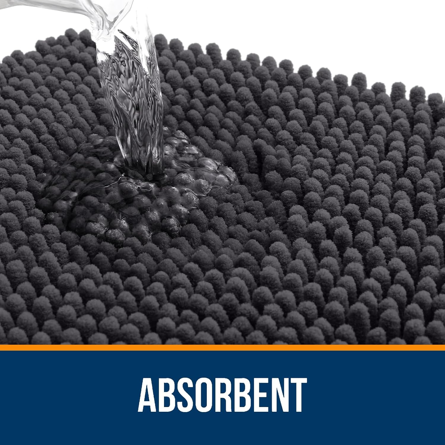 Extra Soft Absorbent Chenille Bath Rugs, Rubber Backing Quick Dry Bathroom Rugs - Picture 272 of 293