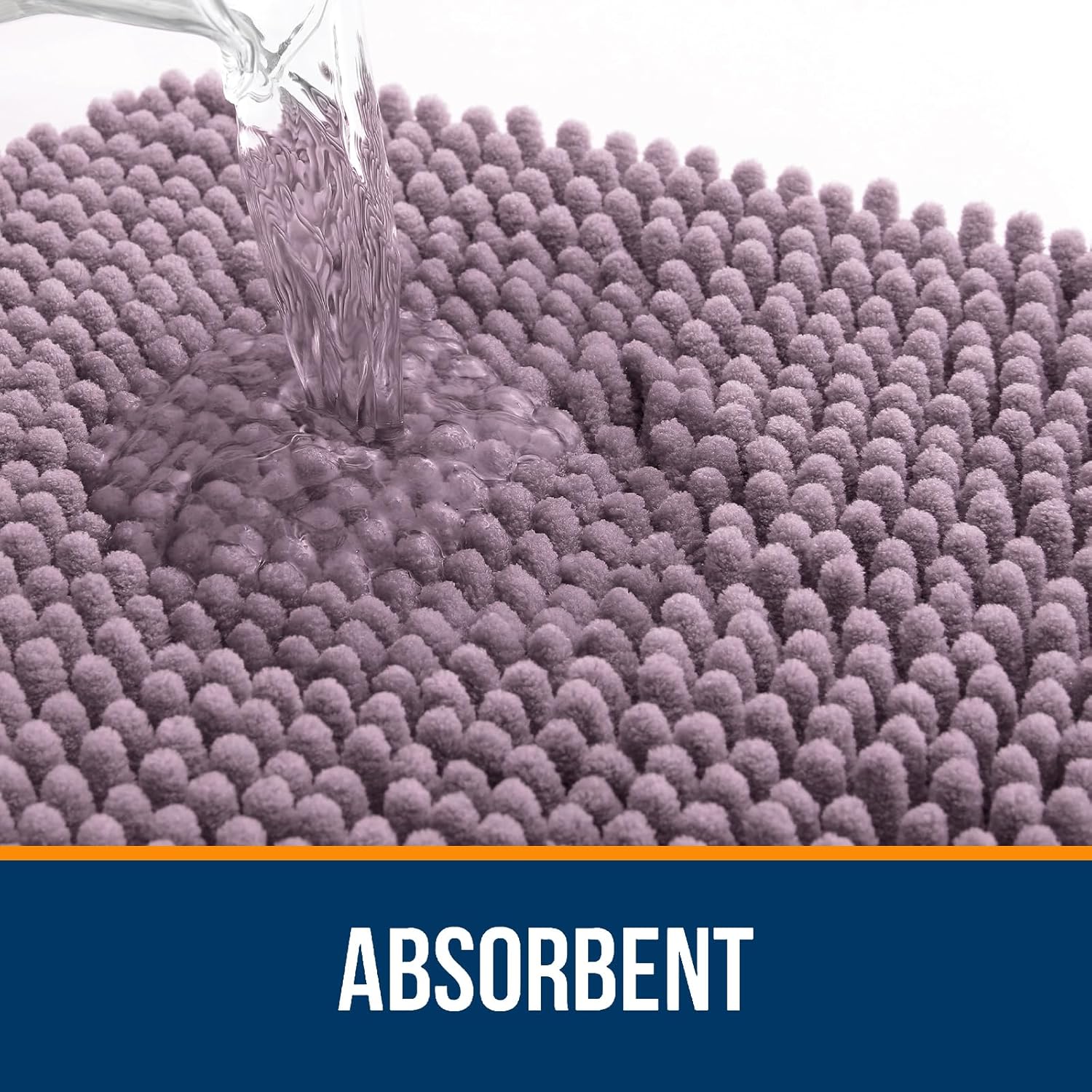 Extra Soft Absorbent Chenille Bath Rugs, Rubber Backing Quick Dry Bathroom Rugs - Picture 281 of 293