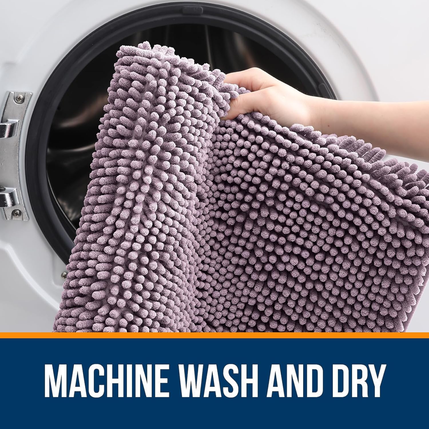 Extra Soft Absorbent Chenille Bath Rugs, Rubber Backing Quick Dry Bathroom Rugs - Picture 282 of 293