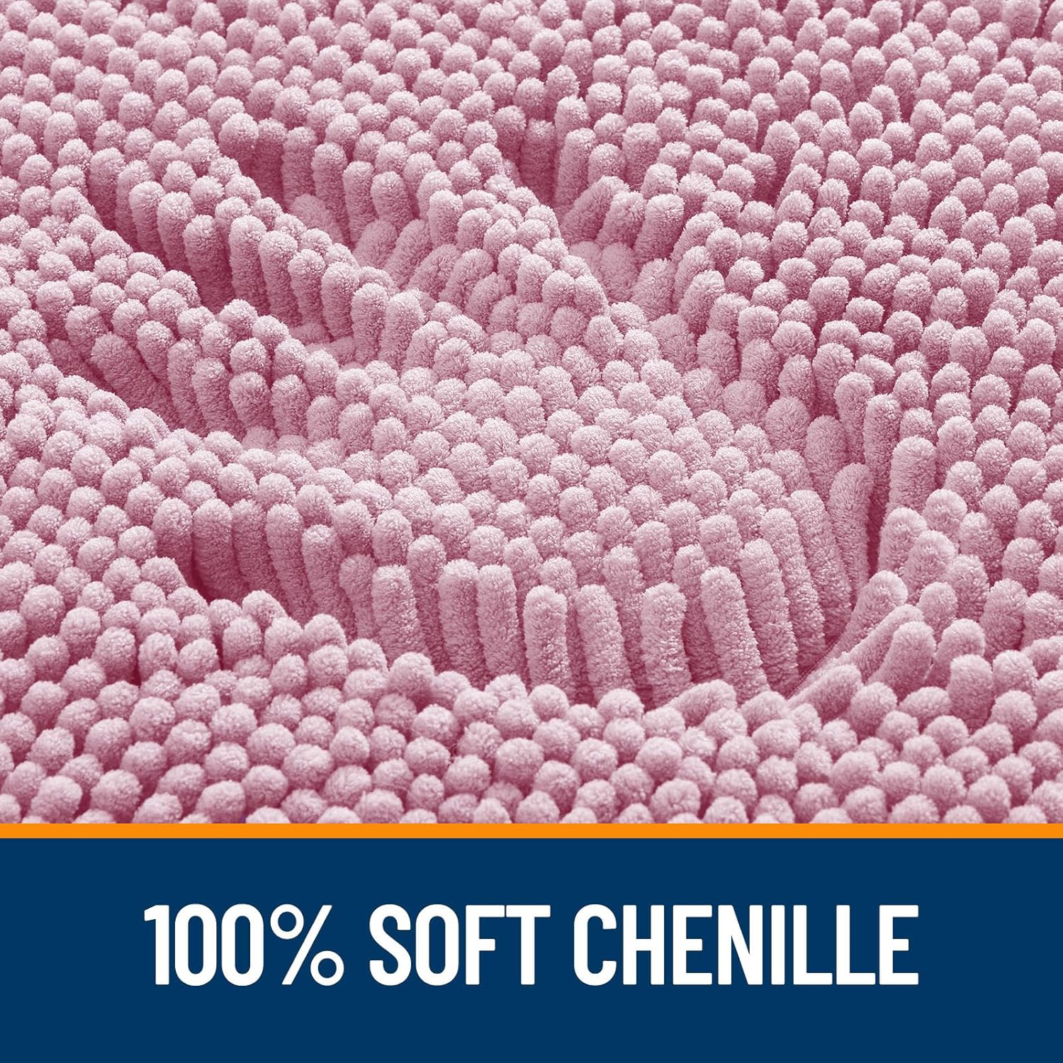 Extra Soft Absorbent Chenille Bath Rugs, Rubber Backing Quick Dry Bathroom Rugs - Picture 288 of 293