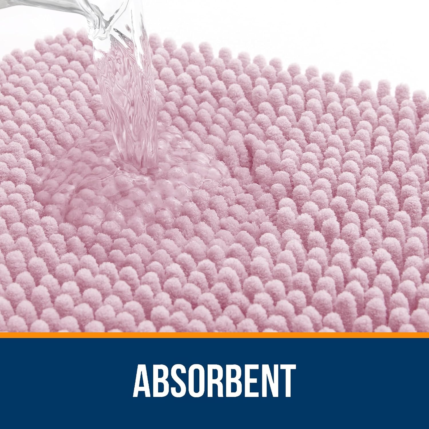 Extra Soft Absorbent Chenille Bath Rugs, Rubber Backing Quick Dry Bathroom Rugs - Picture 289 of 293