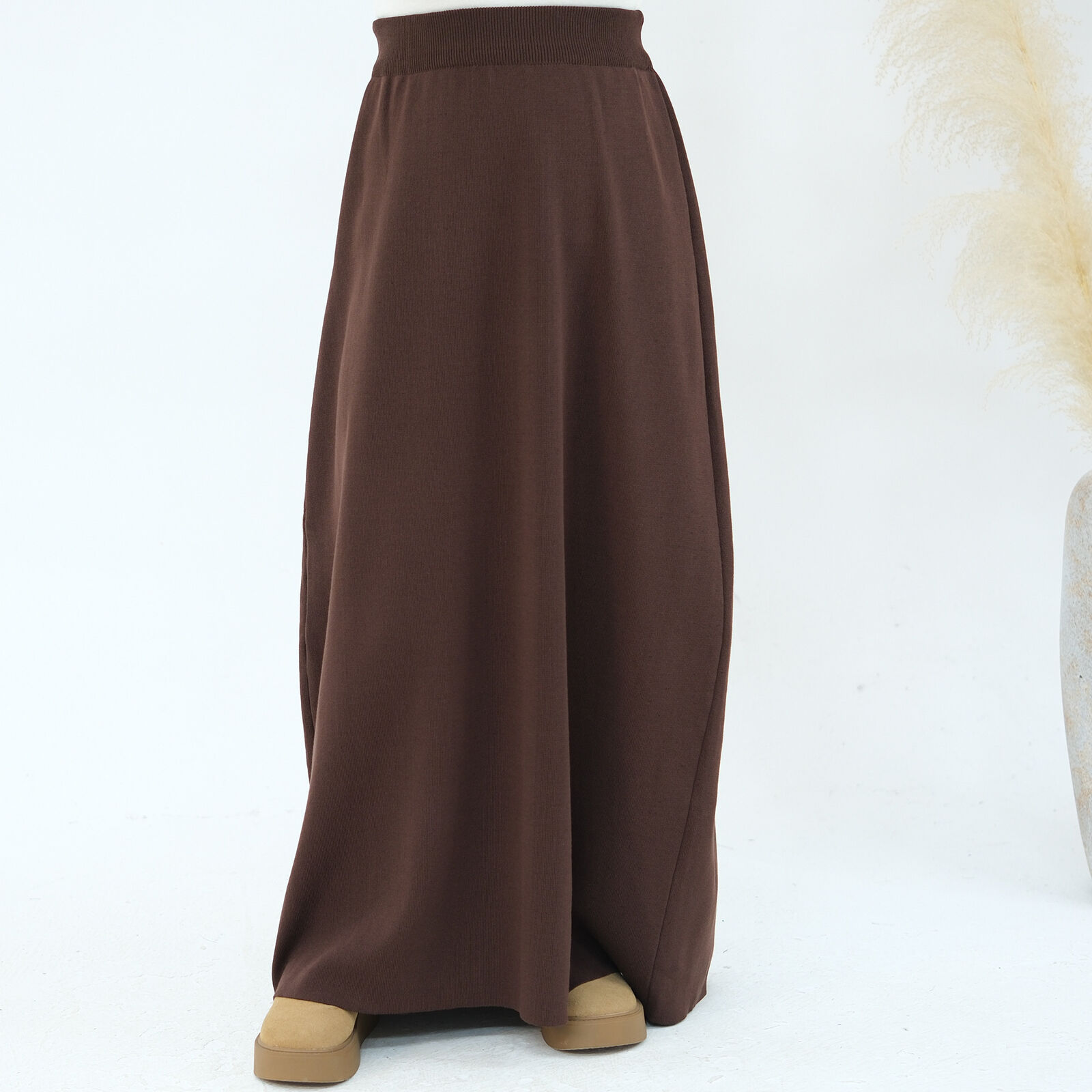 2-teiliges Set muslimische Abaya Winter Damen Pullover Rock islamische Strickkleidung Dubai - Bild 27 von 59