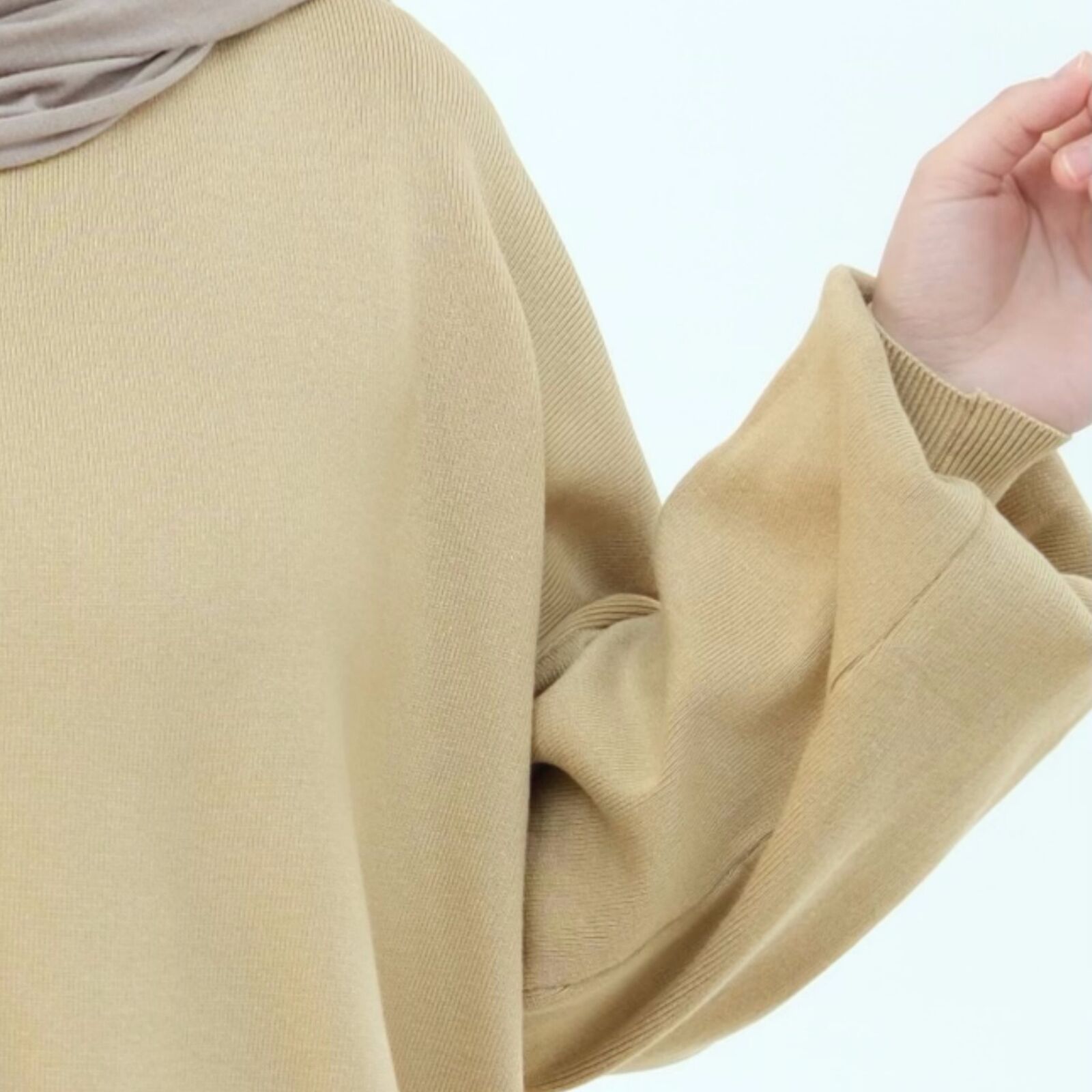 2-teiliges Set muslimische Abaya Winter Damen Pullover Rock islamische Strickkleidung Dubai - Bild 38 von 59