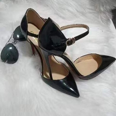 Damenschuhe Knöchelriemen hohe Absätze spitz zulaufend Lackleder elegante Schuhe Party - Bild 10 von 11