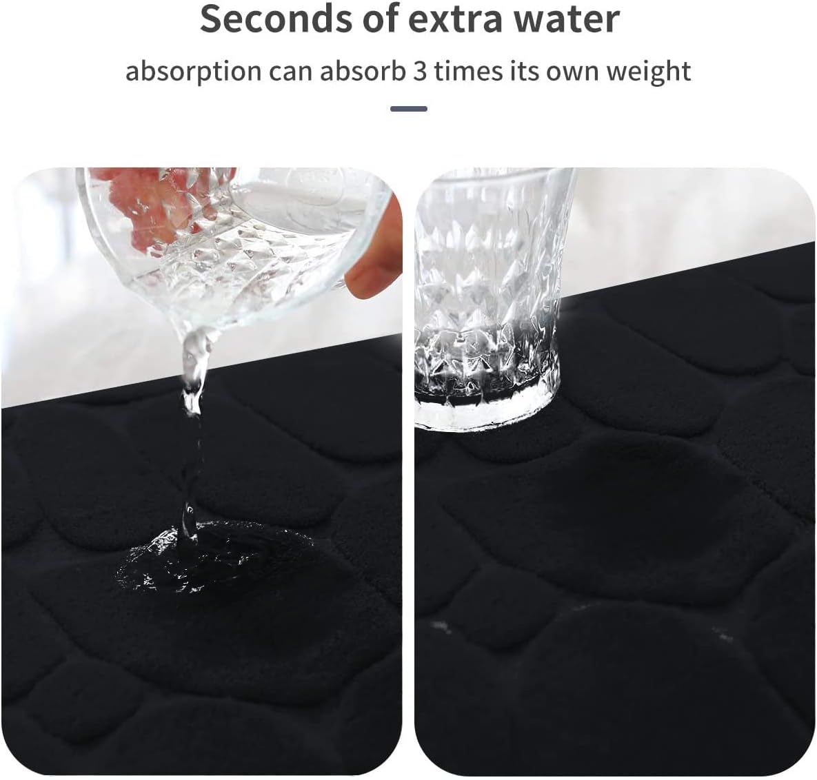 Memory Foam Bath Mat Cobblestone Bathroom Rugs Super Water Absorbent Bath Mats - Bild 28 von 114