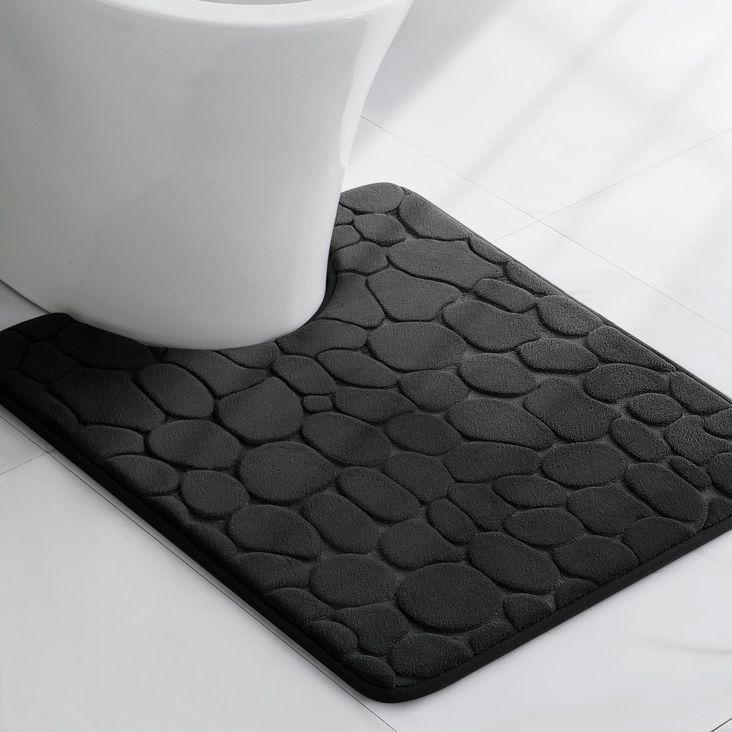 Memory Foam Bath Mat Cobblestone Bathroom Rugs Super Water Absorbent Bath Mats - Bild 31 von 114