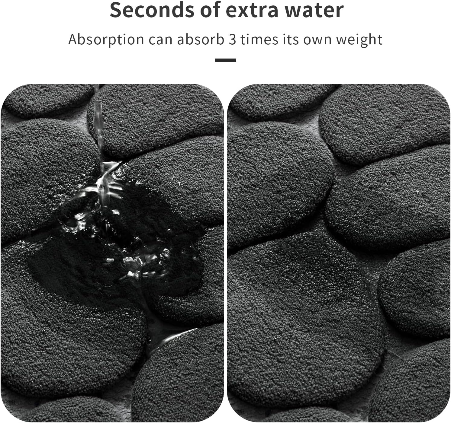 Memory Foam Bath Mat Cobblestone Bathroom Rugs Super Water Absorbent Bath Mats - Bild 33 von 114