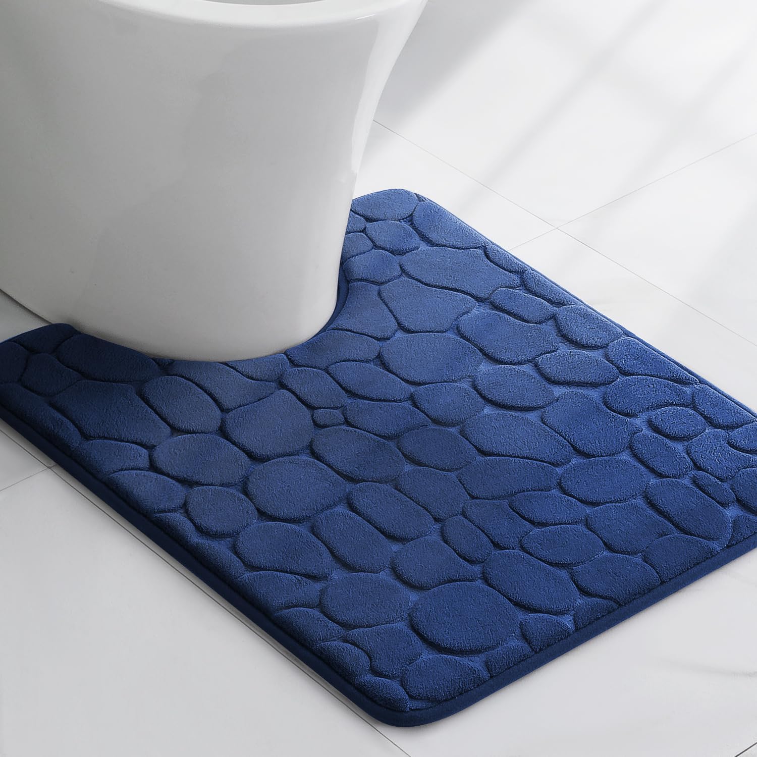 Memory Foam Bath Mat Cobblestone Bathroom Rugs Super Water Absorbent Bath Mats - Bild 43 von 114