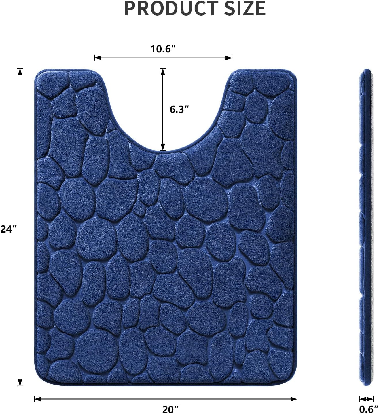 Memory Foam Bath Mat Cobblestone Bathroom Rugs Super Water Absorbent Bath Mats - Bild 44 von 114