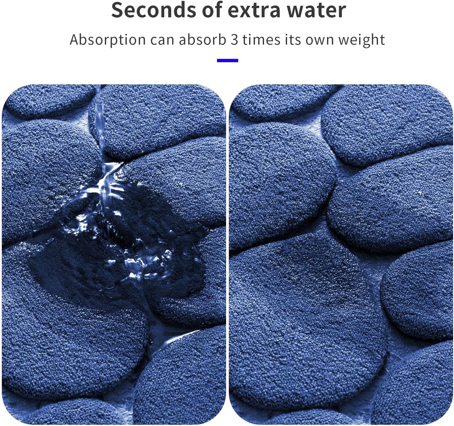 Memory Foam Bath Mat Cobblestone Bathroom Rugs Super Water Absorbent Bath Mats - Bild 45 von 114
