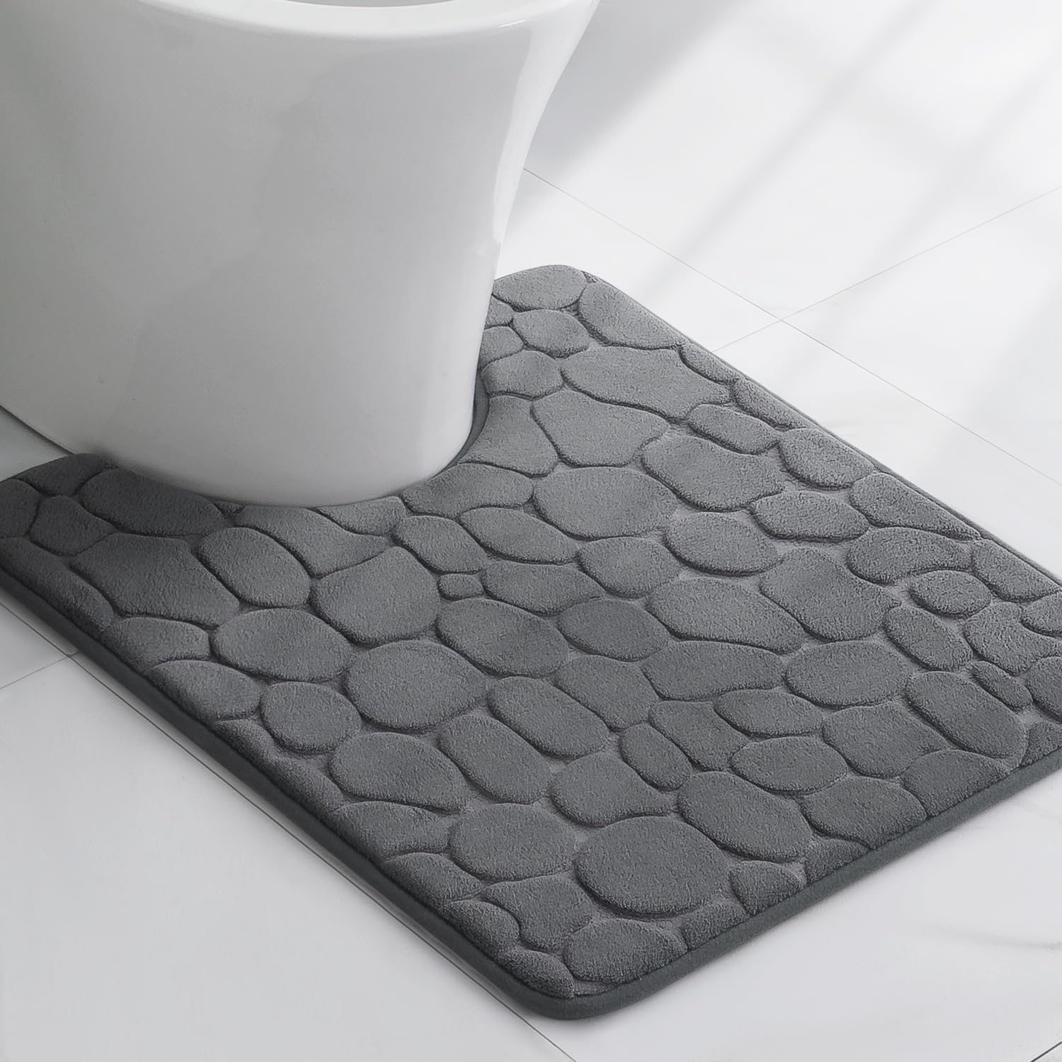 Memory Foam Bath Mat Cobblestone Bathroom Rugs Super Water Absorbent Bath Mats - Bild 55 von 114