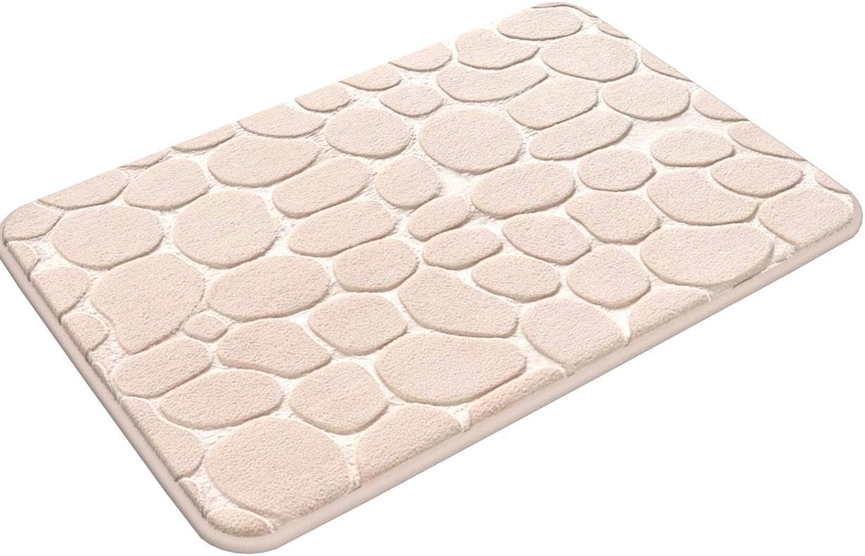 Memory Foam Bath Mat Cobblestone Bathroom Rugs Super Water Absorbent Bath Mats - Bild 77 von 114