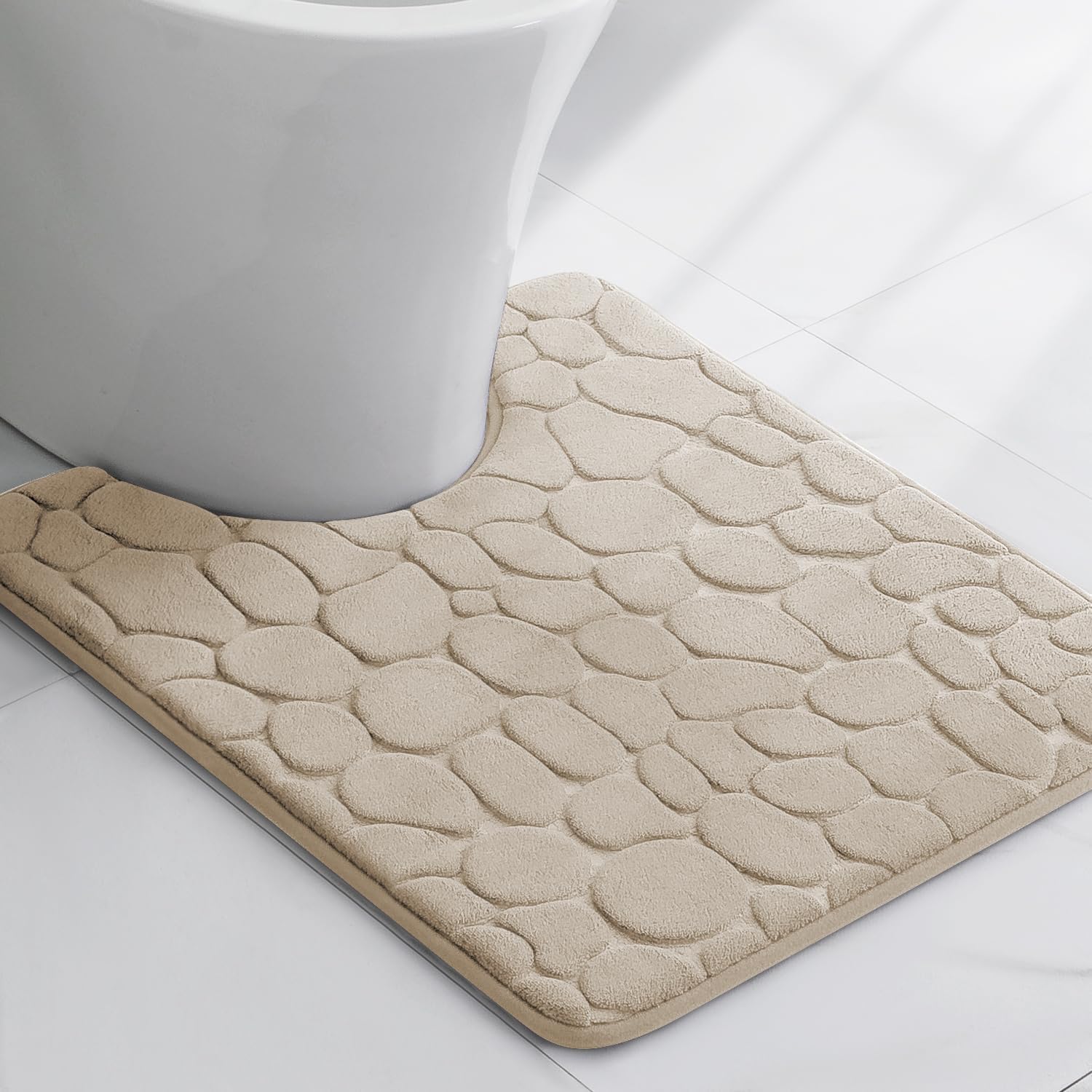 Memory Foam Bath Mat Cobblestone Bathroom Rugs Super Water Absorbent Bath Mats - Bild 80 von 114
