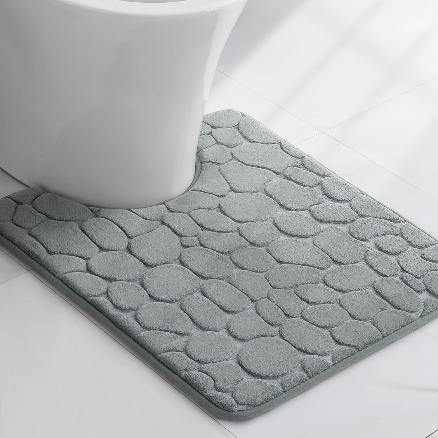 Memory Foam Bath Mat Cobblestone Bathroom Rugs Super Water Absorbent Bath Mats - Bild 91 von 114