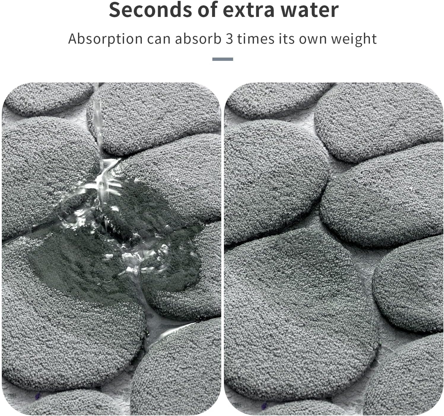 Memory Foam Bath Mat Cobblestone Bathroom Rugs Super Water Absorbent Bath Mats - Bild 93 von 114