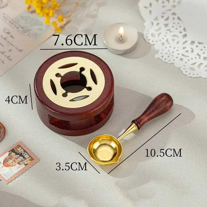 Retro Wax Seal Stamp Warmer Furnace Stove Pot Melting Spoon Kit Stamp Tool UK