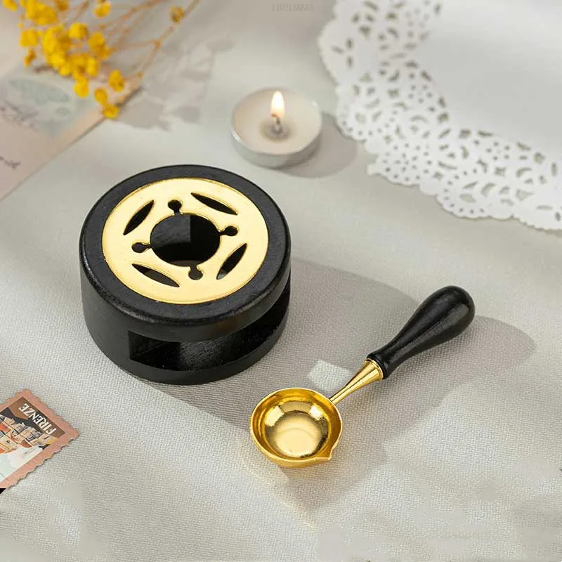 Retro Wax Seal Stamp Warmer Furnace Stove Pot Melting Spoon Kit Stamp Tool UK - Picture 17 of 21