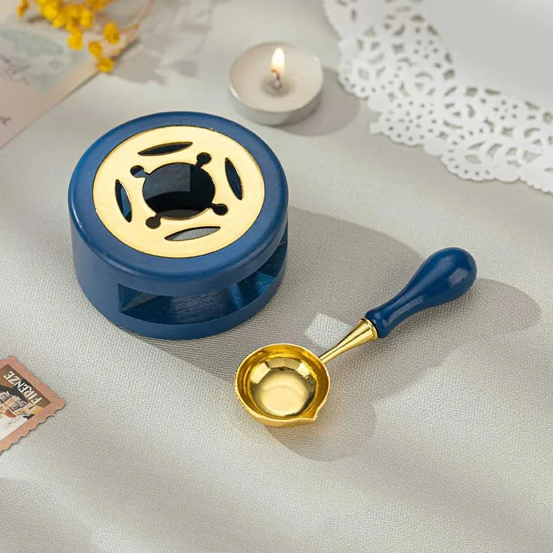 Retro Wax Seal Stamp Warmer Furnace Stove Pot Melting Spoon Kit Stamp Tool UK