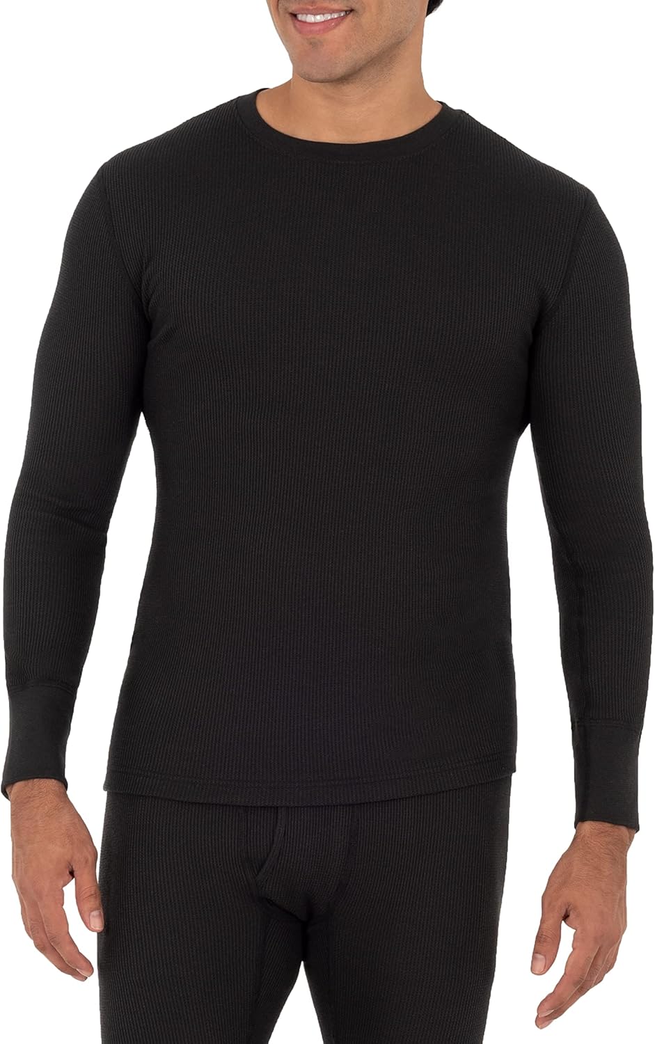 Men's Recycled Waffle Thermal Underwear Crew Top (1 and 2 Packs) - Picture 25 of 31
