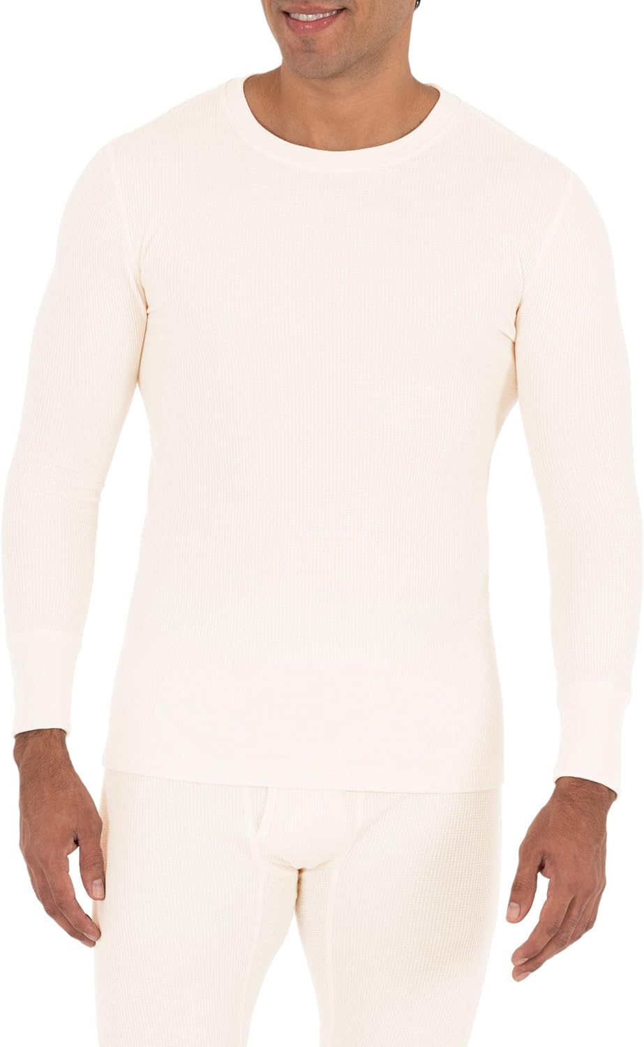 Men's Recycled Waffle Thermal Underwear Crew Top (1 and 2 Packs) - Picture 30 of 31