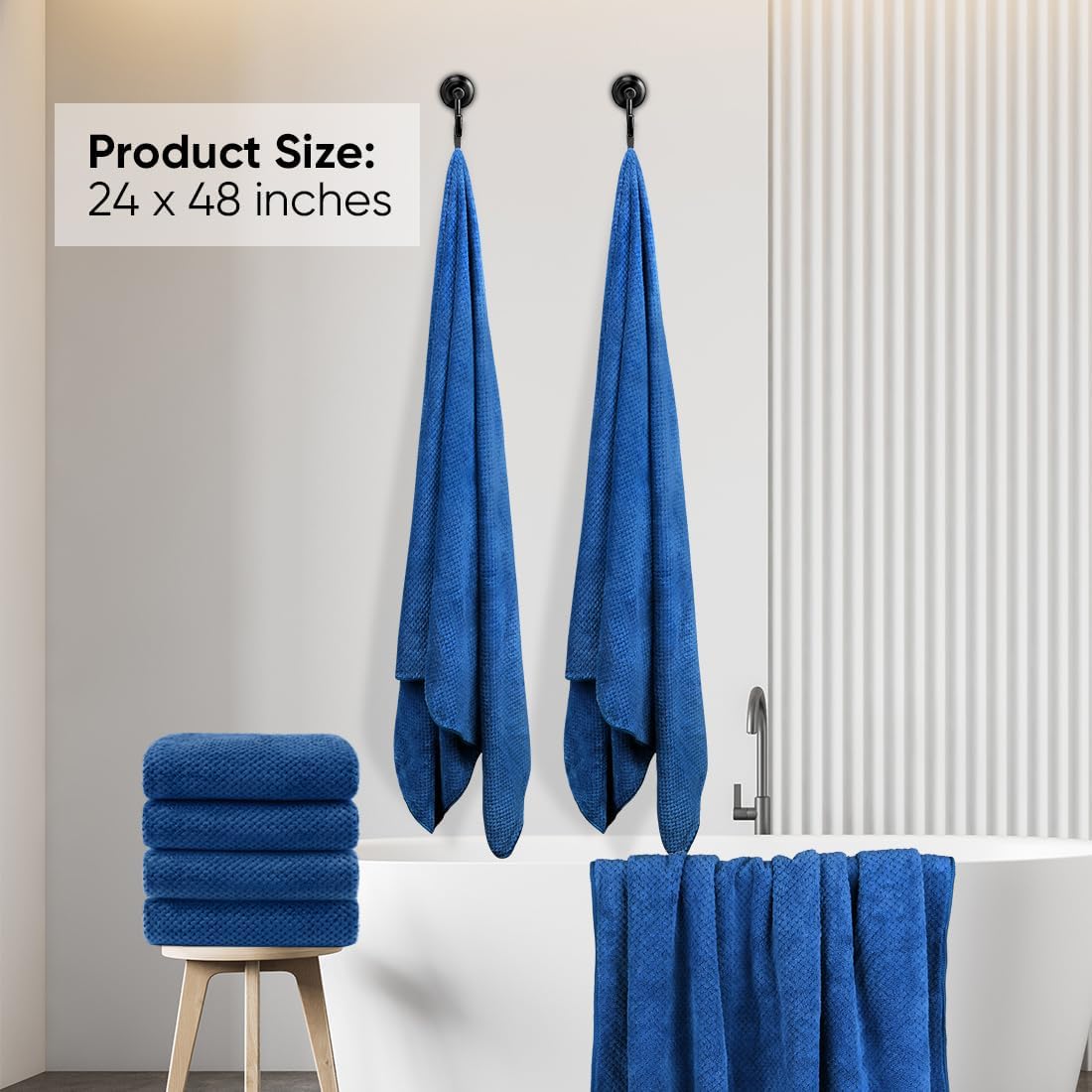 30 x 60 In Pack of 4 Bath Towel Set Large Microfiber Bath Towels for Daily Use - Bild 26 von 63