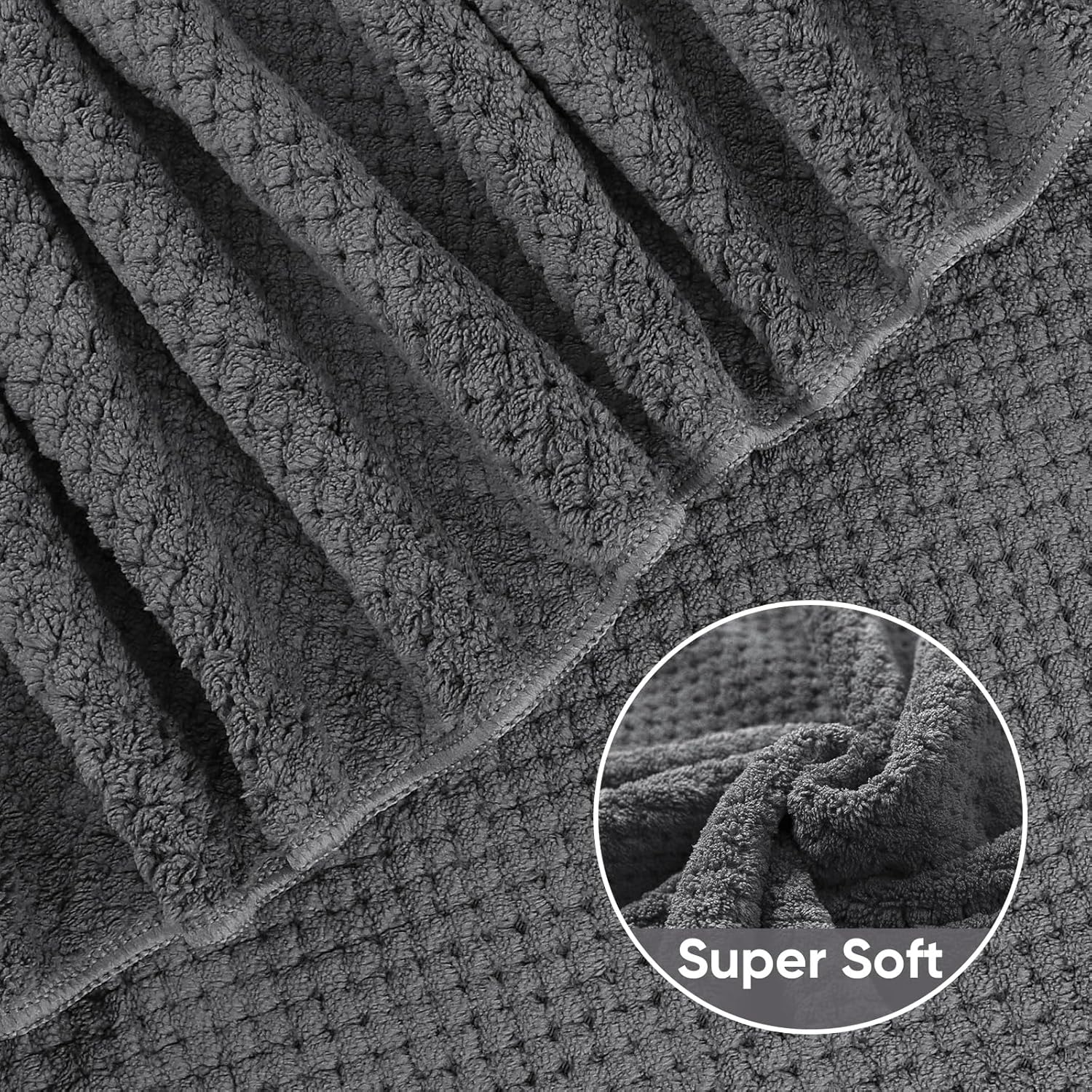 30 x 60 In Pack of 4 Bath Towel Set Large Microfiber Bath Towels for Daily Use - Bild 42 von 63