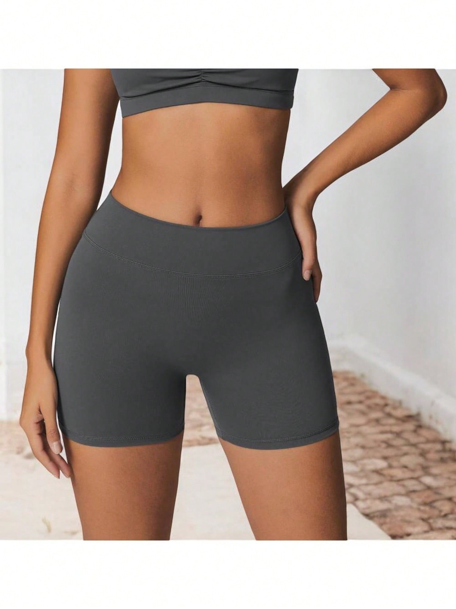 Women's High Waist Compression Workout Shorts For Running And Yoga - Picture 25 of 31