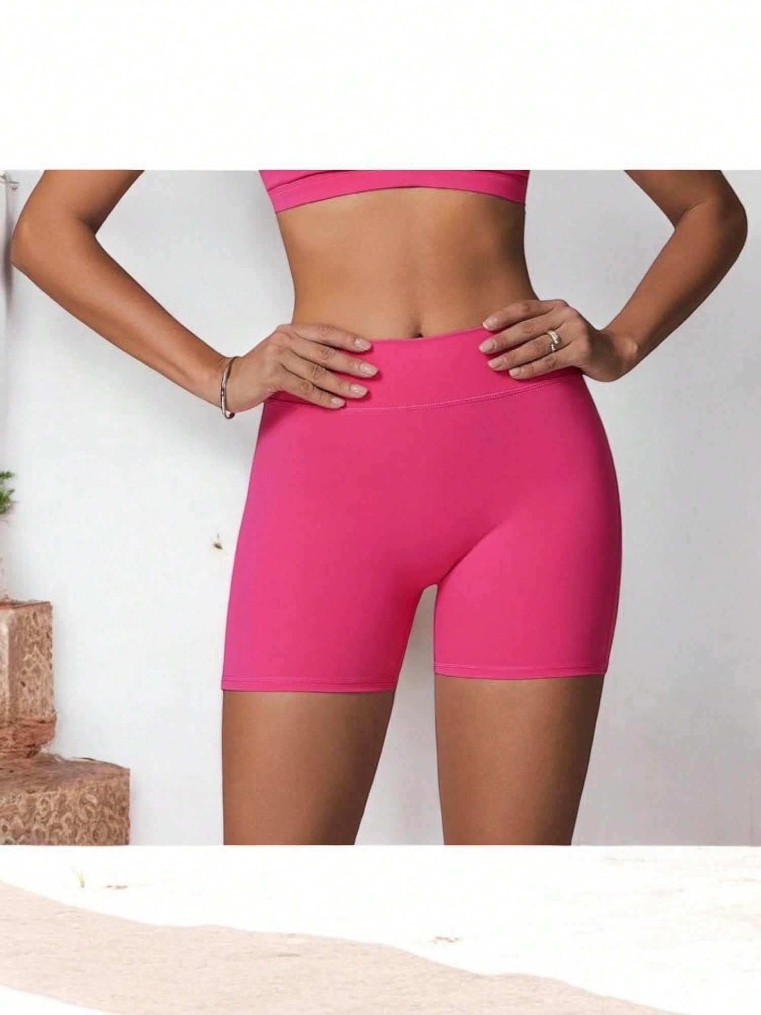 Women's High Waist Compression Workout Shorts For Running And Yoga - Picture 28 of 31