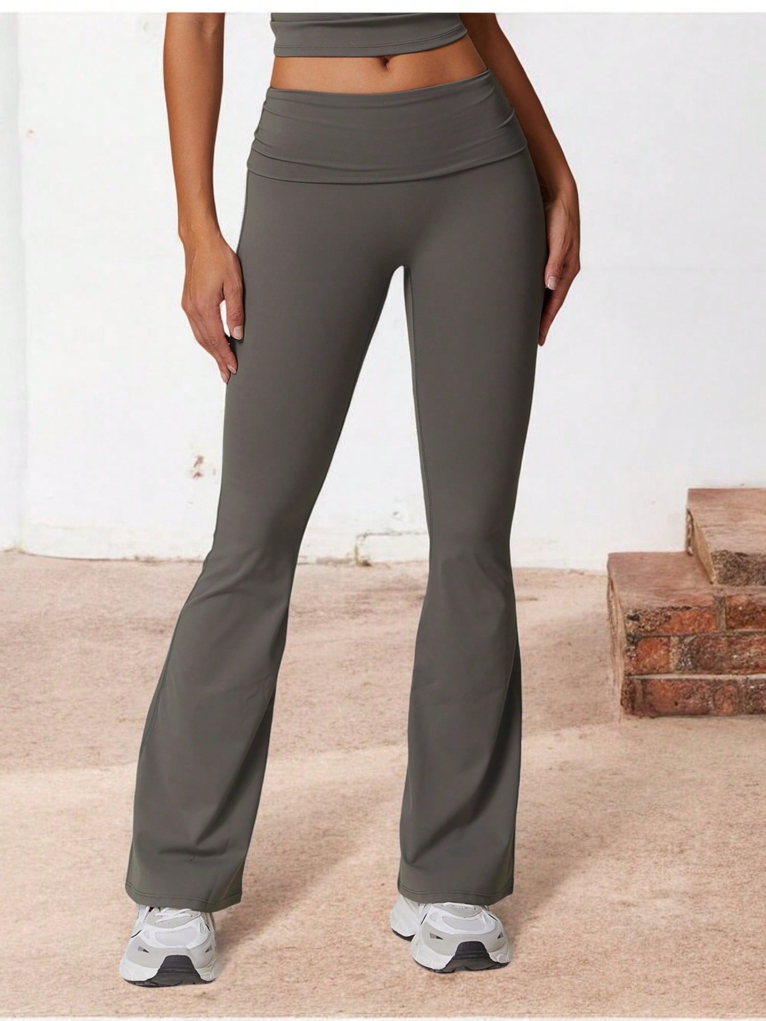 Women's Flared High Waist Yoga Pants For Activewear And Everyday Comfort - Picture 32 of 33