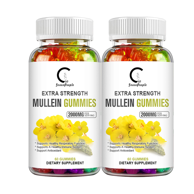 100% Natural Mullein Leaf Gummies Extra Strength Detox Cleanse Lung Health 60pcs - Picture 9 of 10