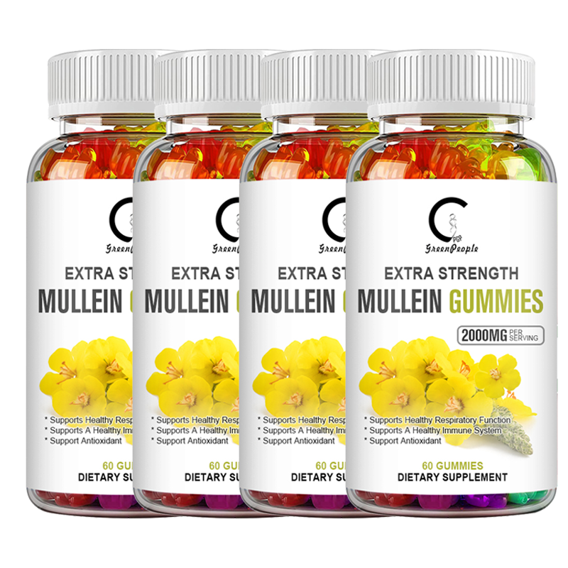100% Natural Mullein Leaf Gummies Extra Strength Detox Cleanse Lung Health 60pcs - Picture 10 of 10