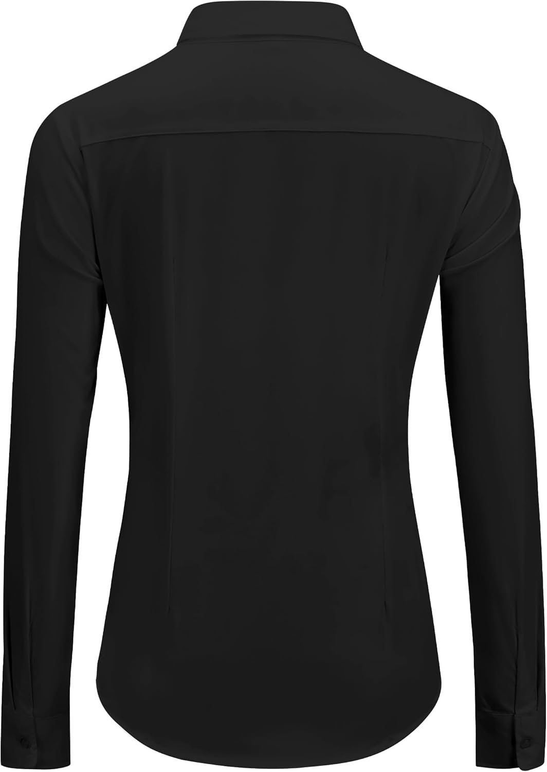 Womens Wrinkle Free Button Down Dress Solid Long Sleeve Formal Collared Shirts - Picture 26 of 79