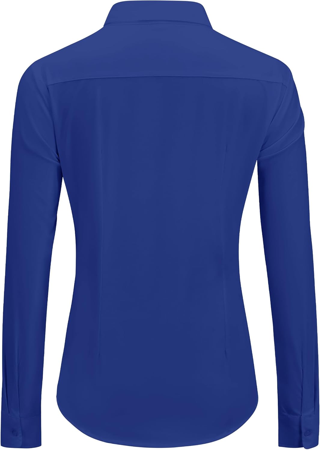 Womens Wrinkle Free Button Down Dress Solid Long Sleeve Formal Collared Shirts - Picture 41 of 79