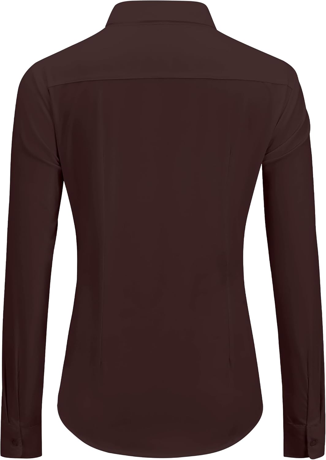 Womens Wrinkle Free Button Down Dress Solid Long Sleeve Formal Collared Shirts - Picture 53 of 79