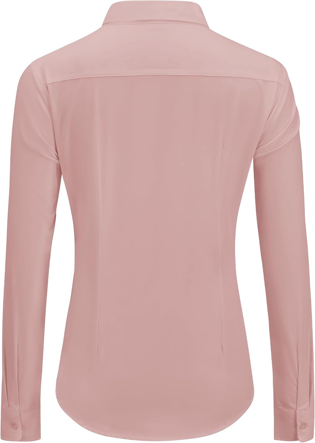 Womens Wrinkle Free Button Down Dress Solid Long Sleeve Formal Collared Shirts - Picture 77 of 79