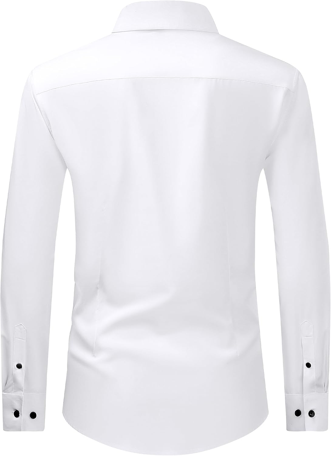 Men's Dress Shirts Stretch Long Sleeve Formal Shirt Solid Button Down Shirts - Picture 27 of 129