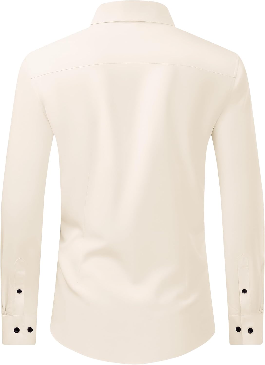 Men's Dress Shirts Stretch Long Sleeve Formal Shirt Solid Button Down Shirts - Picture 32 of 129