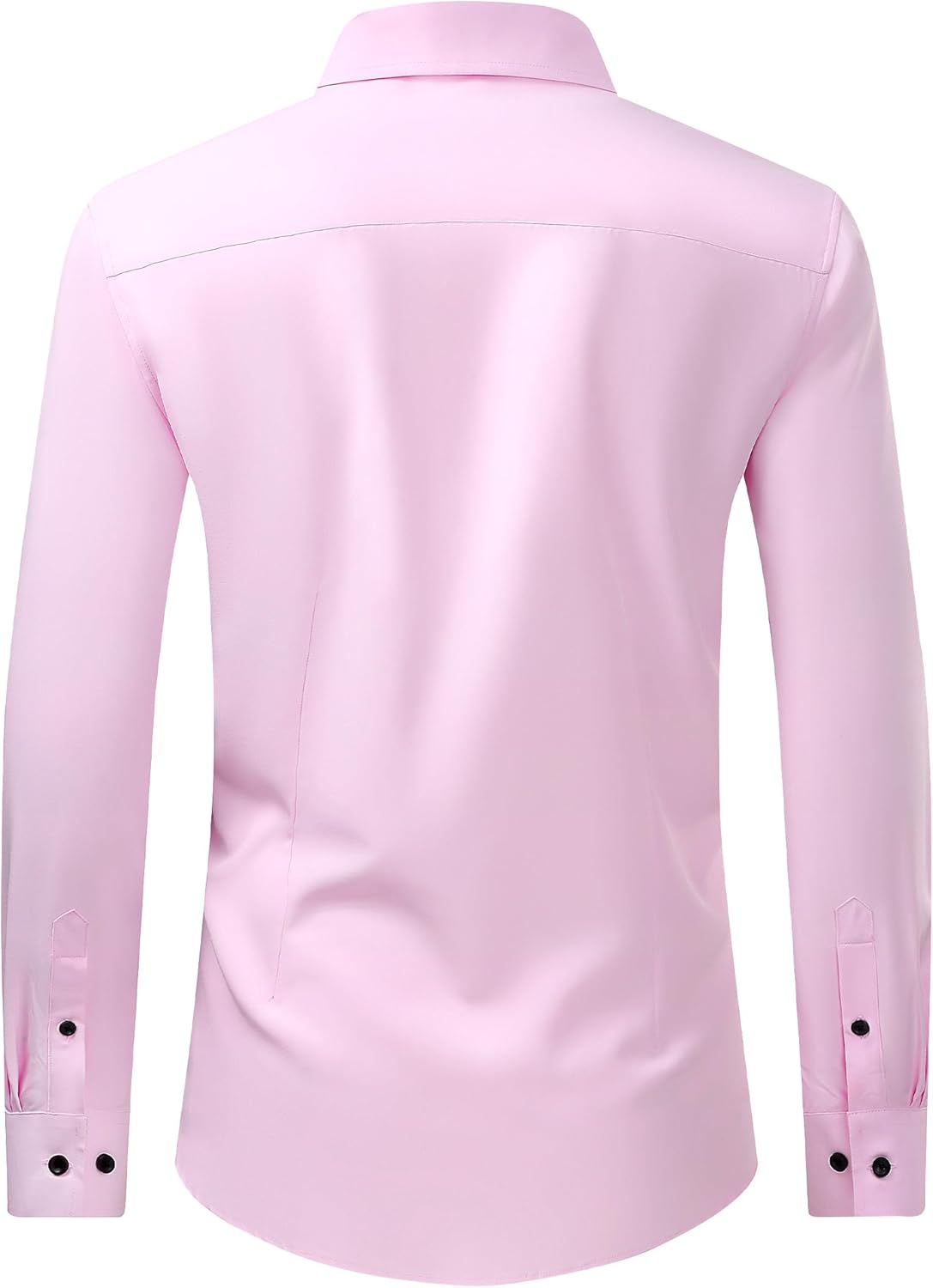 Men's Dress Shirts Stretch Long Sleeve Formal Shirt Solid Button Down Shirts - Picture 57 of 129