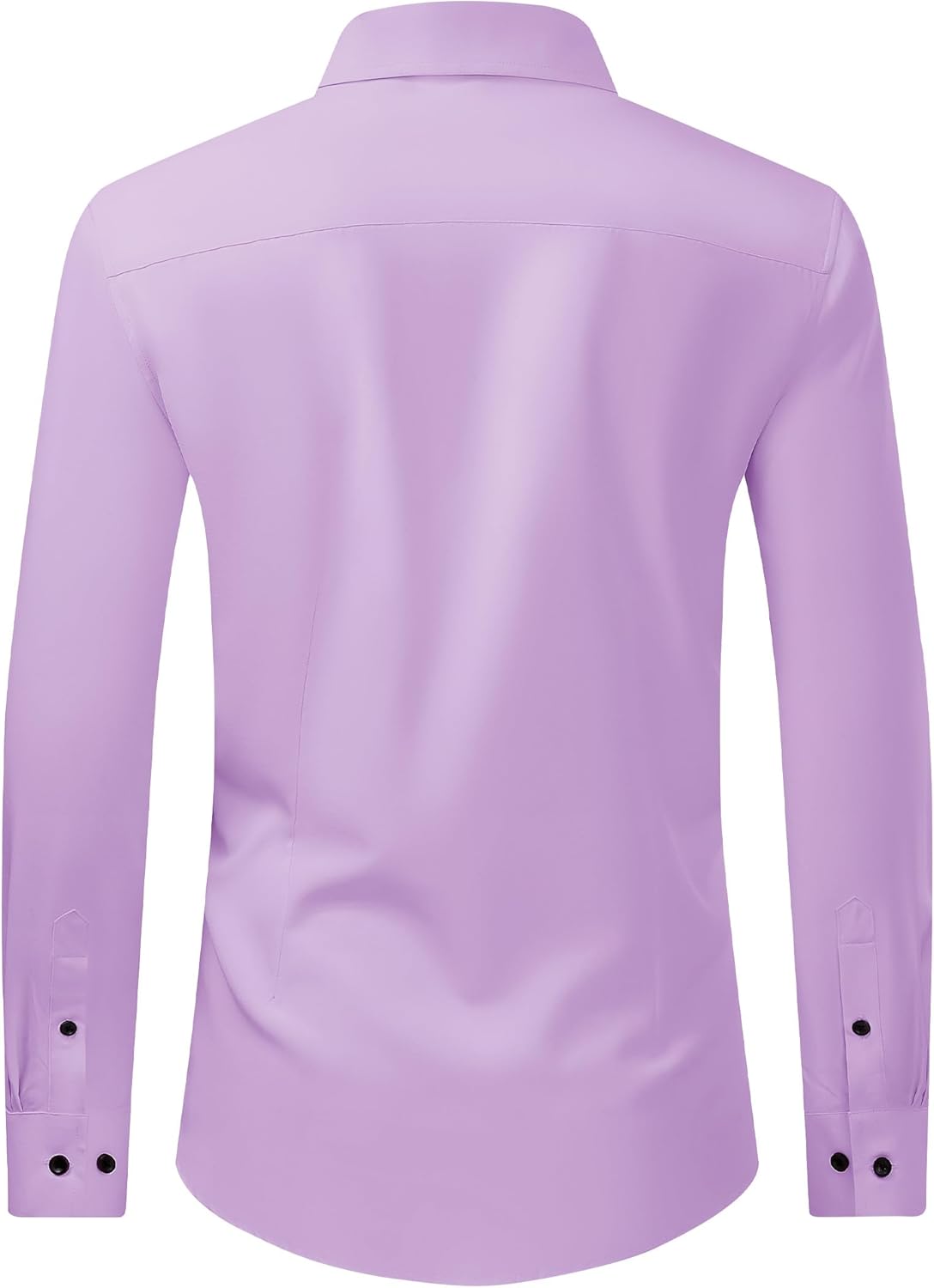 Men's Dress Shirts Stretch Long Sleeve Formal Shirt Solid Button Down Shirts - Picture 62 of 129