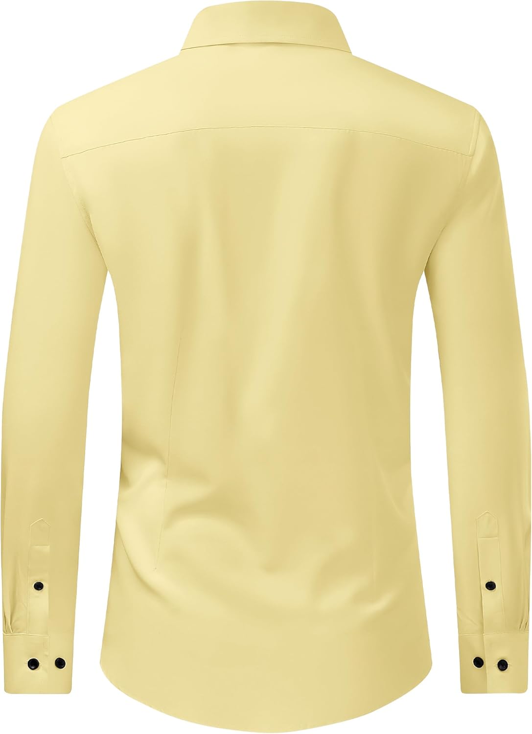 Men's Dress Shirts Stretch Long Sleeve Formal Shirt Solid Button Down Shirts - Picture 82 of 129
